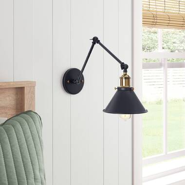 Zina Iron Swing Arm outlet Sconce